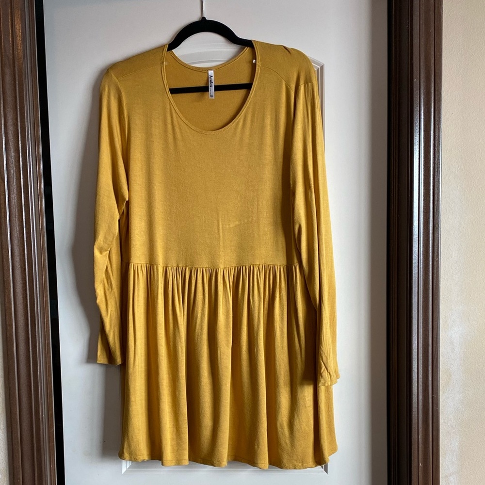 Mustard baby doll tunic
